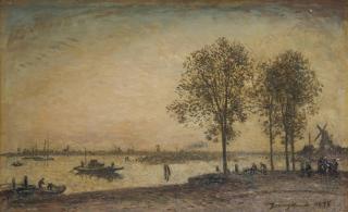 Johan Barthold Jongkind - La Meuse et le Merweede devant Dordrecht, Hollande