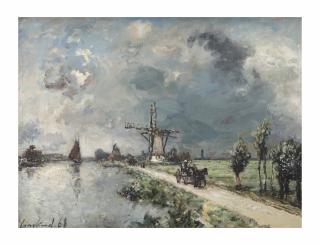 Johan Barthold Jongkind - La route près de Rotterdam, effet de pluie