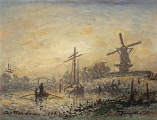 Johan Barthold Jongkind - Le Matin Sur La Rivière, Rotterdam