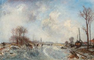Johan Barthold Jongkind - Patineurs près d\'Overschie