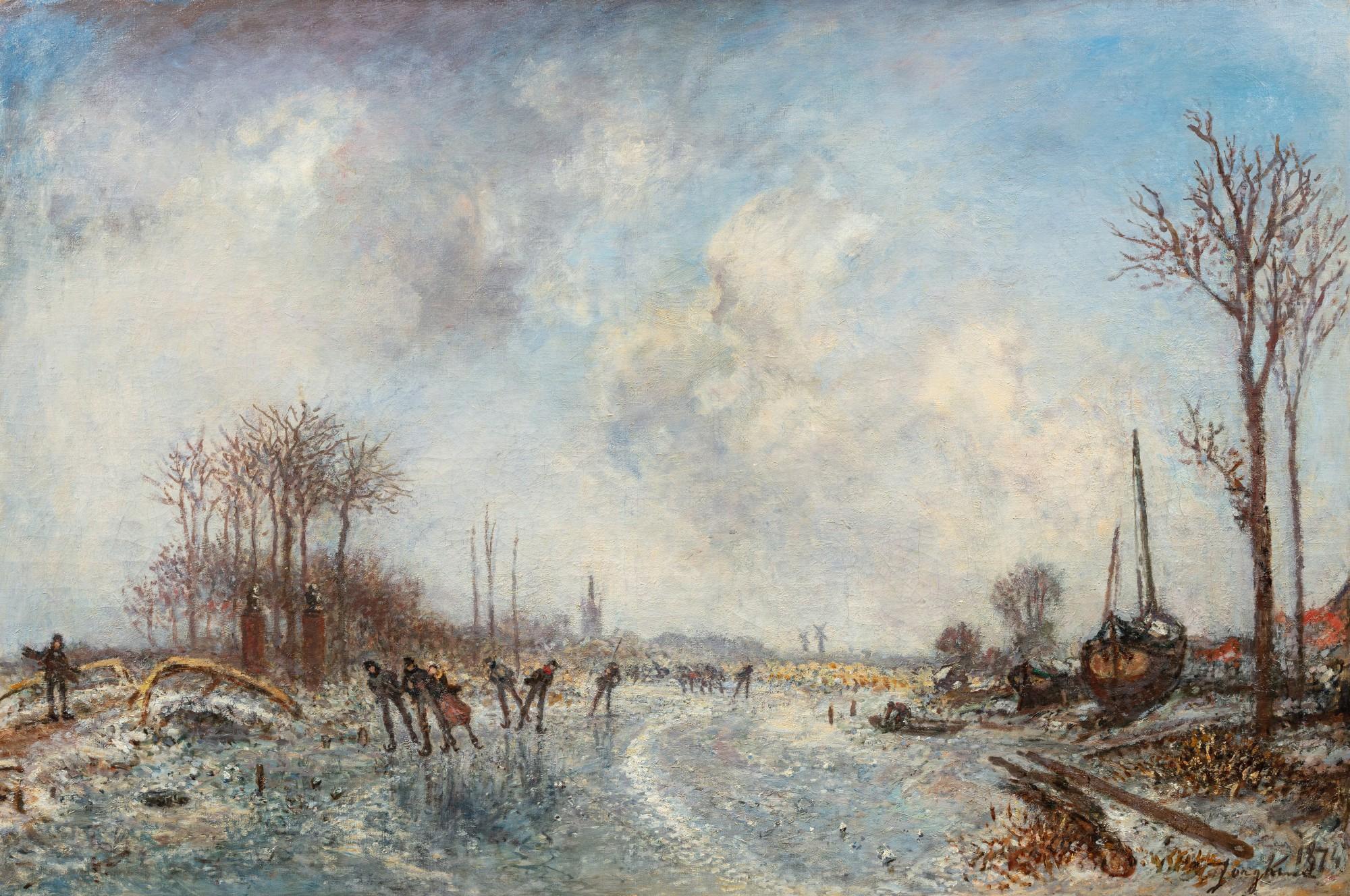 Johan Barthold Jongkind - Patineurs près d\'Overschie