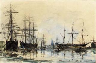 Johan Barthold Jongkind - Shipping at Antwerp