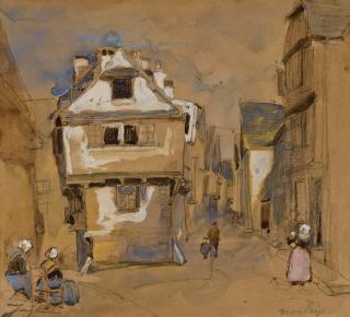 Johan-Barthold Jongkind - Vieille rue à Morlaix