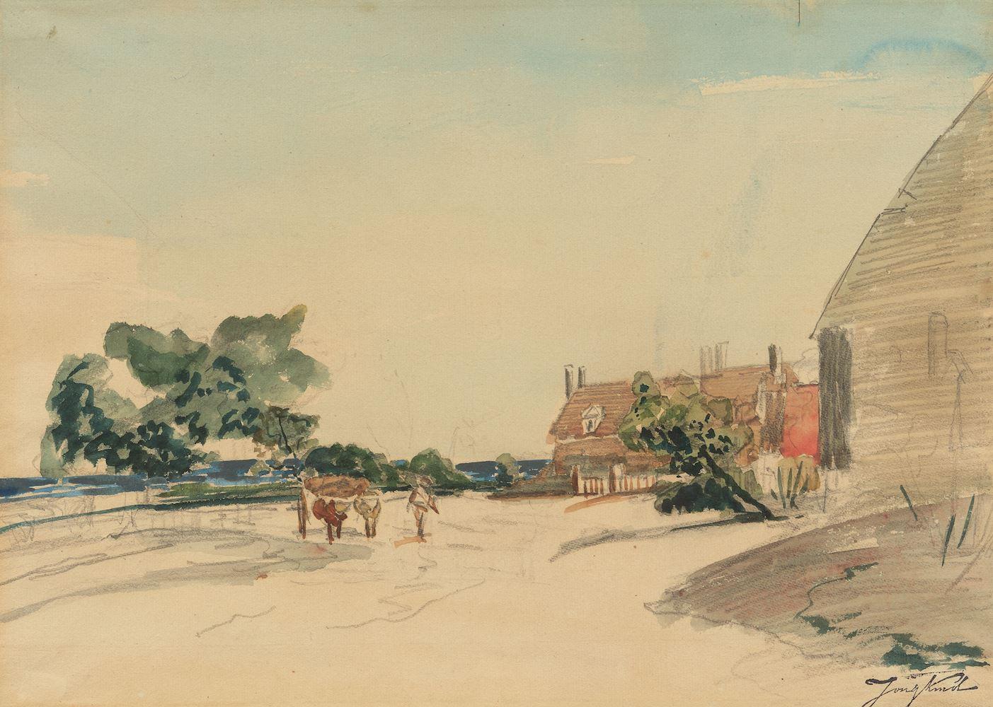 Johan Bartold Jongkind - Vue de Saint-Parize-le-Châtel. Um 1861.