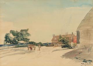 Johan Bartold Jongkind - Vue de Saint-Parize-le-Châtel. Um 1861.