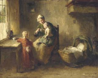 Johan Bernard de Hoog - Feeding the Baby