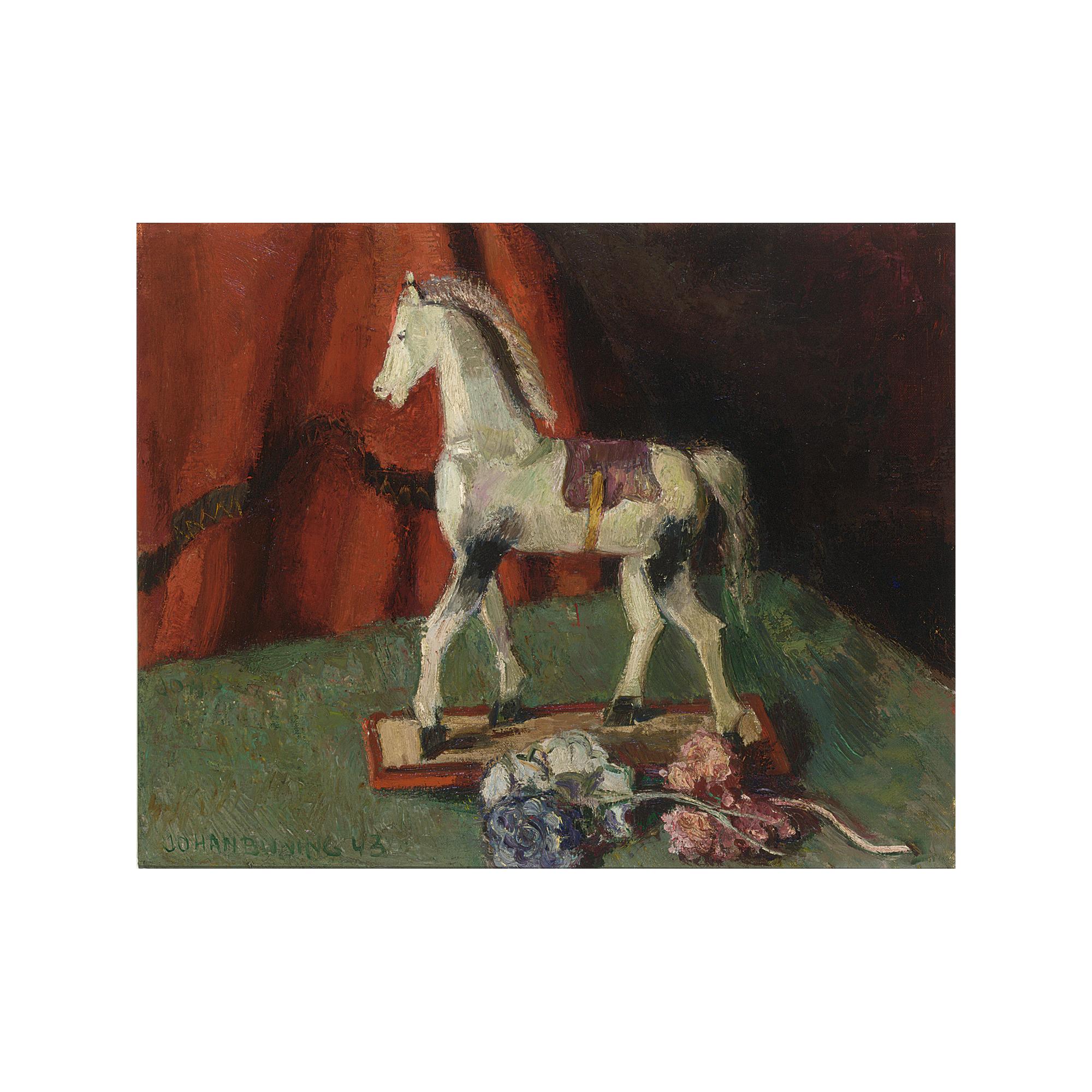 Johan Buning - A Still Life With A Toy Horse
