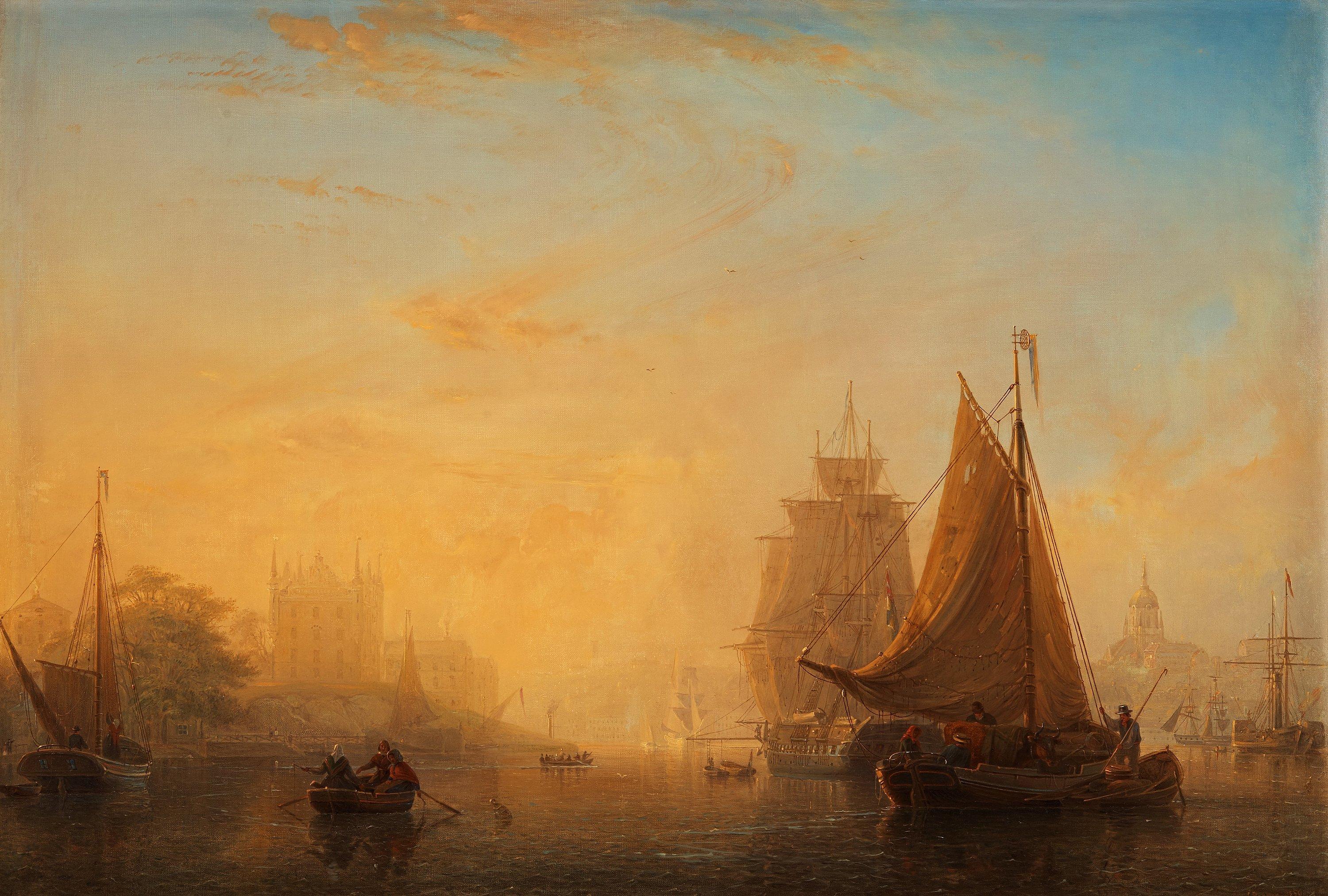 Johan Christian Berger - View towards Skeppsholmen and Södermalm in Stockholm