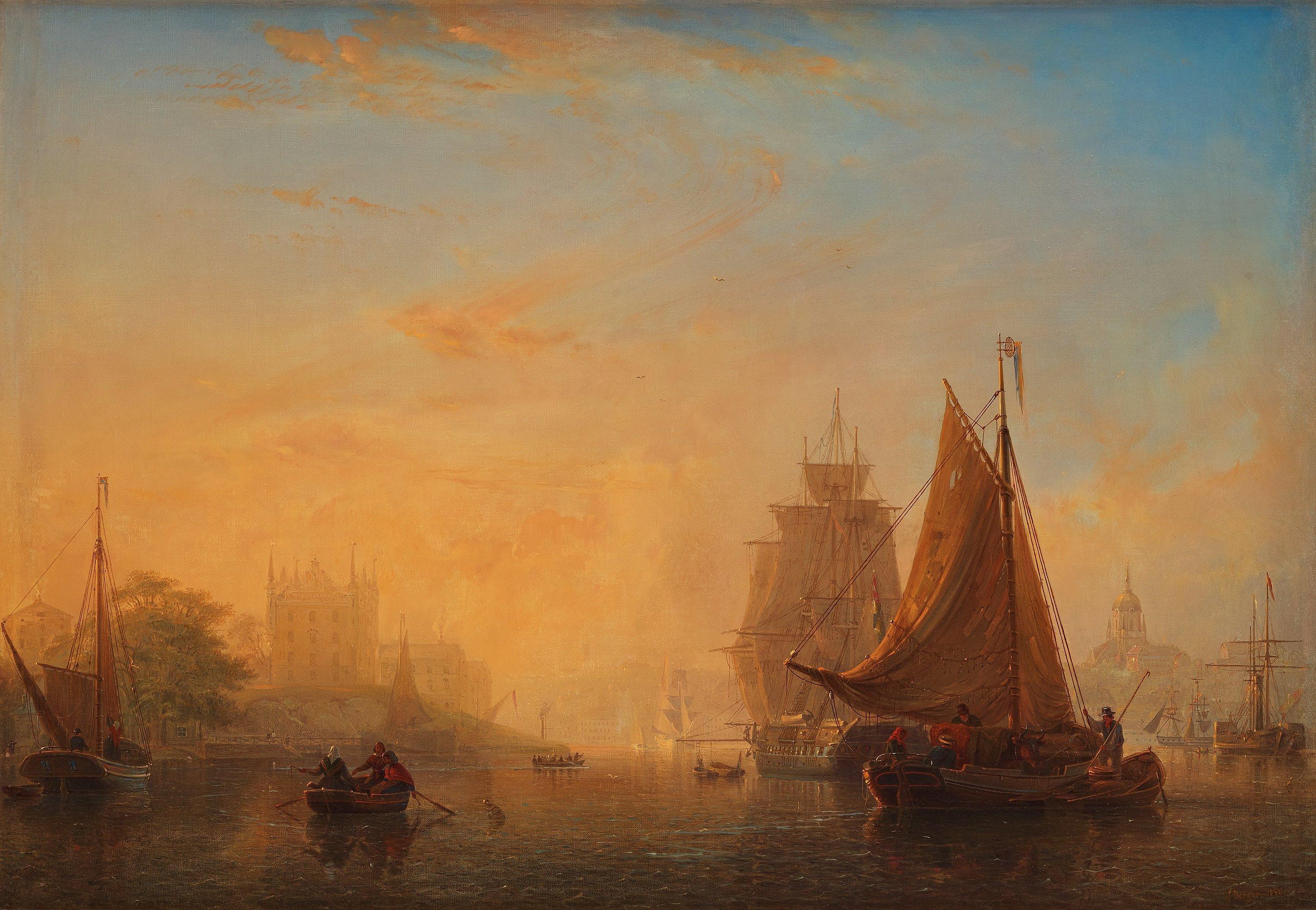 Johan Christian Berger - View towards Skeppsholmen and Södermalm in Stockholm