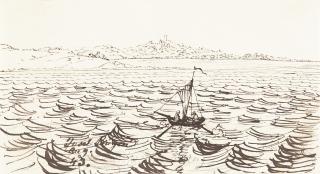 Johan Christian Clausen Dahl - Anfahrt auf Rügen