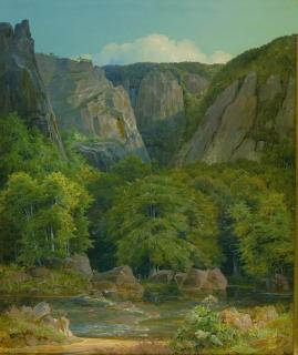 Johan Christian Clausen Dahl - Ansicht in der Sächsischen Schweiz.