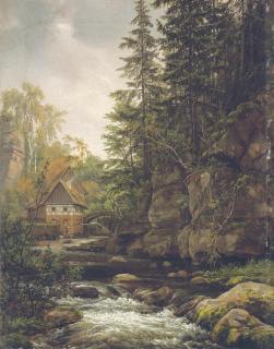 Johan Christian Clausen Dahl - Die Lochmühle in der sächsischen Schweiz