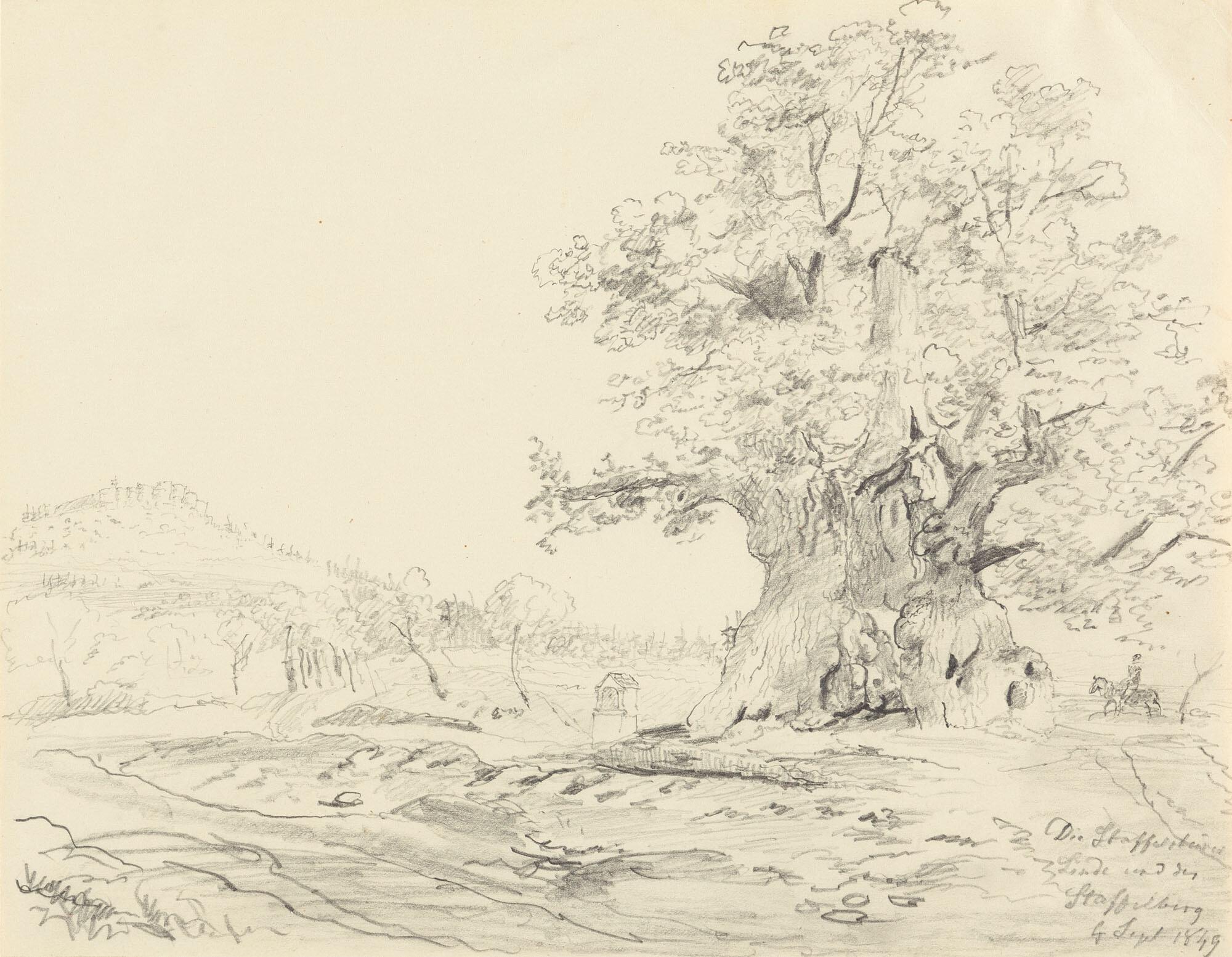 Johan Christian Clausen Dahl - Die Staffelsheimer Linde beim Staffelsberg.