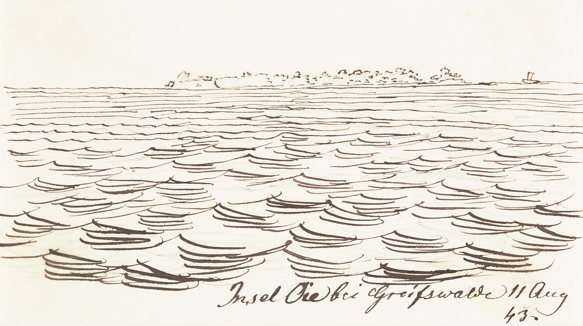 Johan Christian Clausen Dahl - „Insel Oie bei Greifswald“