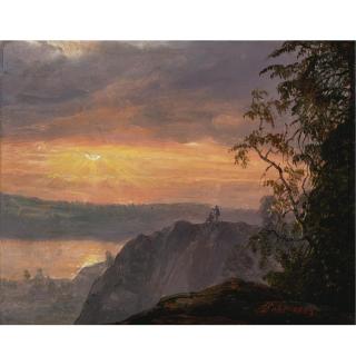 Johan Christian Clausen Dahl - Landscape In Evening Light