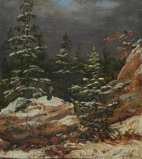 Johan Christian Clausen Dahl - Winterlandshaft Mit Raben (B 823), 1836