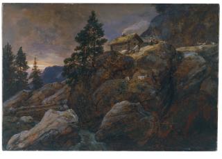 Johan Christian Dahl - Farm On A Mountainside