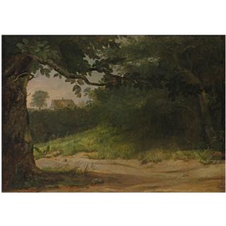 Johan Christian Dahl - Norwegian Dansk Landskap (Road Through A Copse In Denmark)