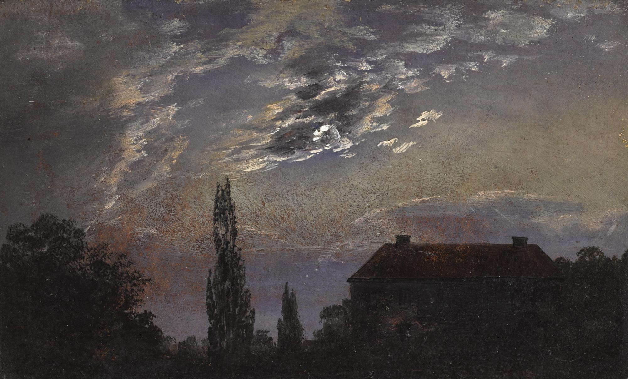 Johan Christian Dahl - Norwegian moonlit Landscape
