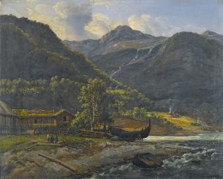 Johan Christian Dahl - Norwegian View At Skjolden In Lyster