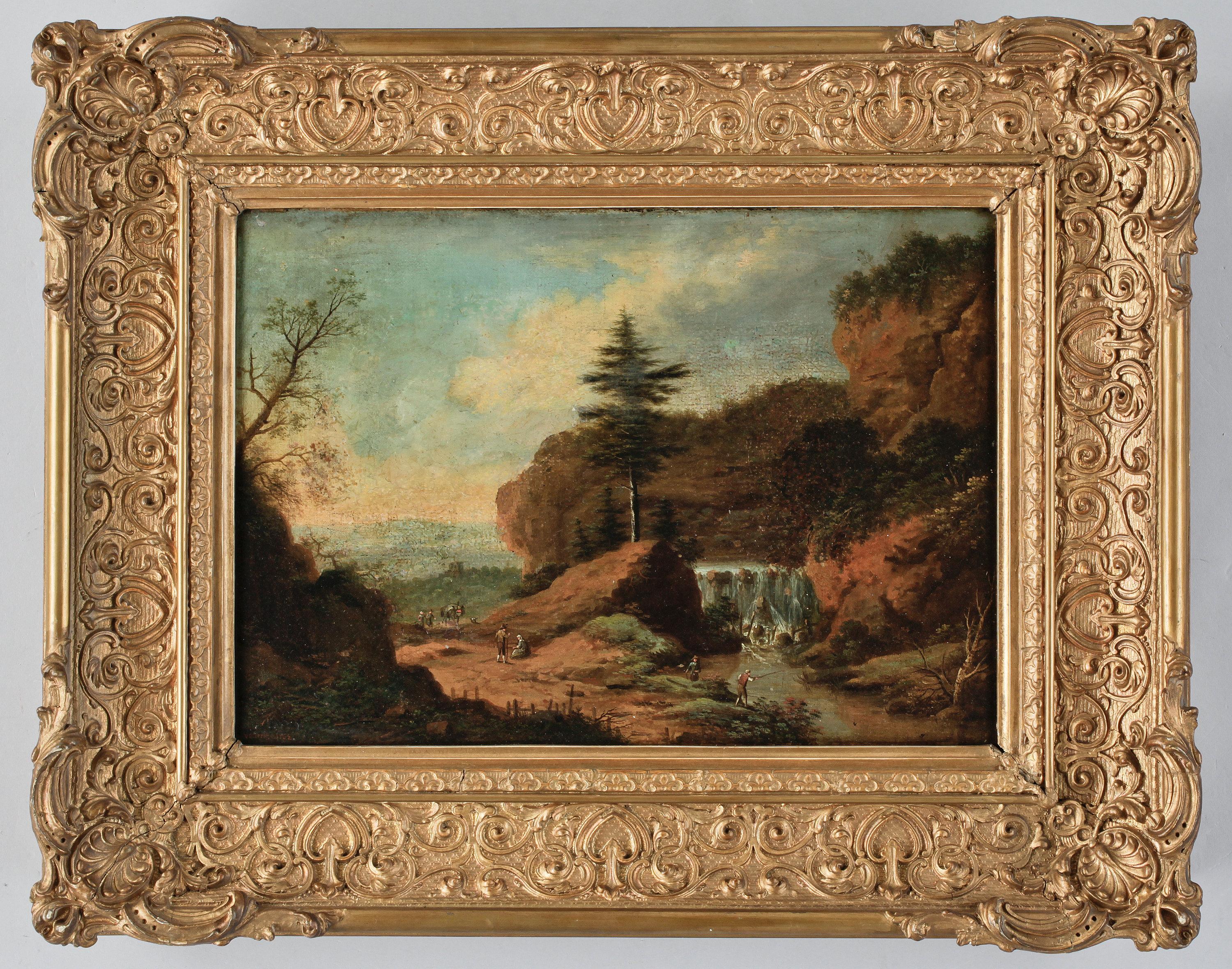 Johan Christian Vollerdt - Landscape with figures