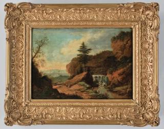 Johan Christian Vollerdt - Landscape with figures