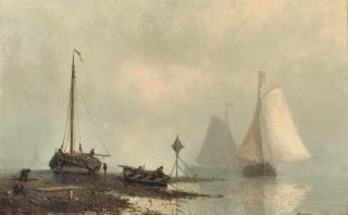 Johan Conrad Greive Jun. - Vessels On A Calm River