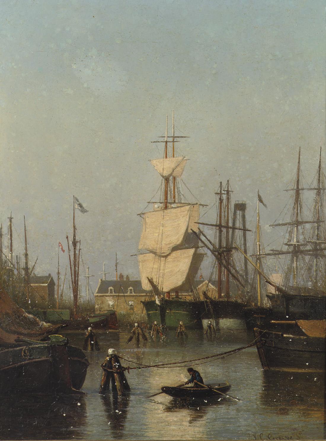 Johan Conrad Greive - Oosterpark, Amsterdam: shipping in Amsterdam harbour