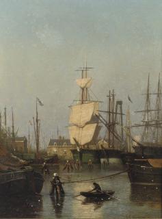 Johan Conrad Greive - Oosterpark, Amsterdam: shipping in Amsterdam harbour