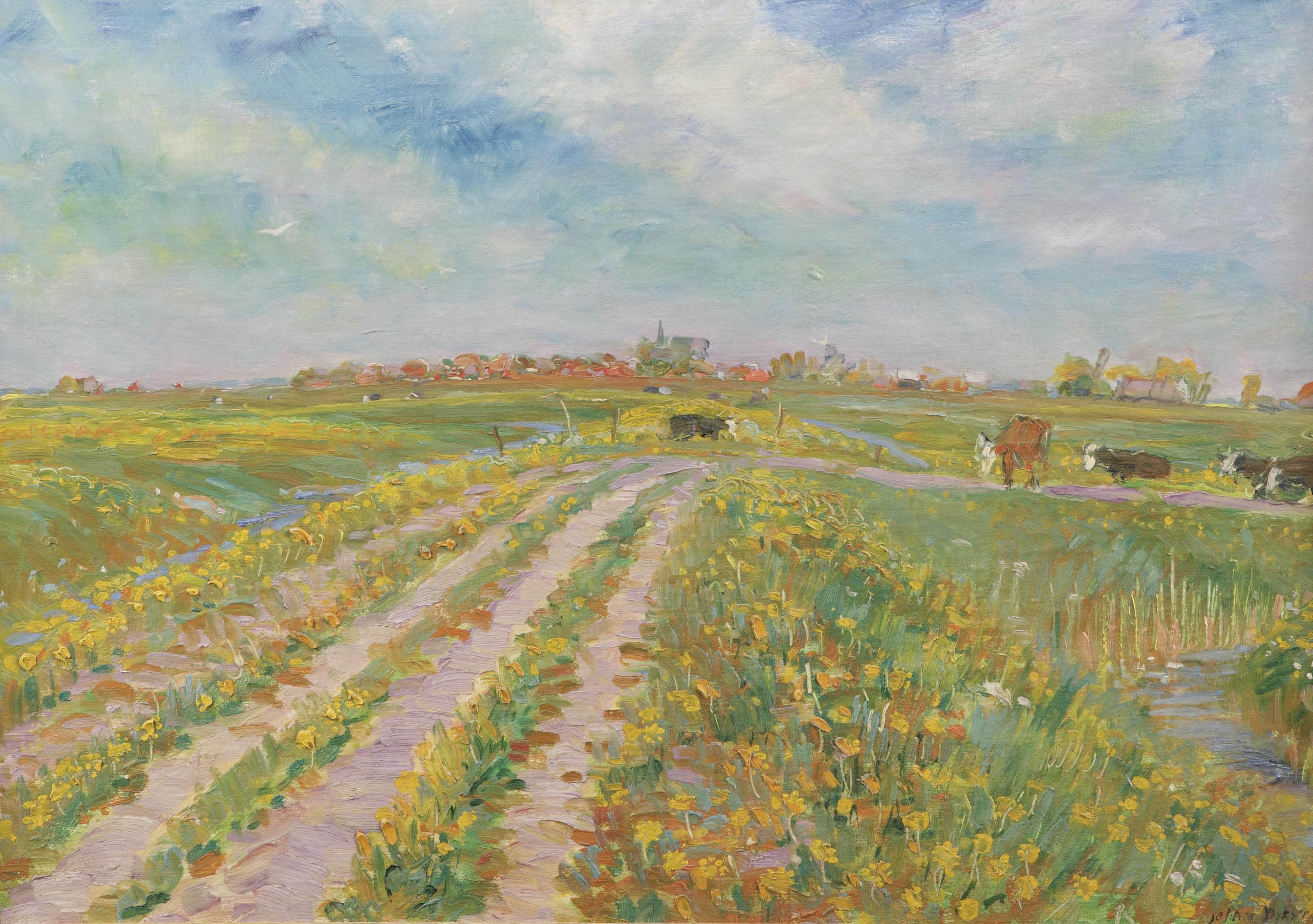 Johan Dijkstra - A view of Niehove, Groningen