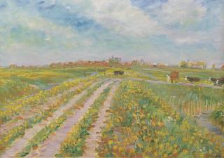 Johan Dijkstra - A view of Niehove, Groningen