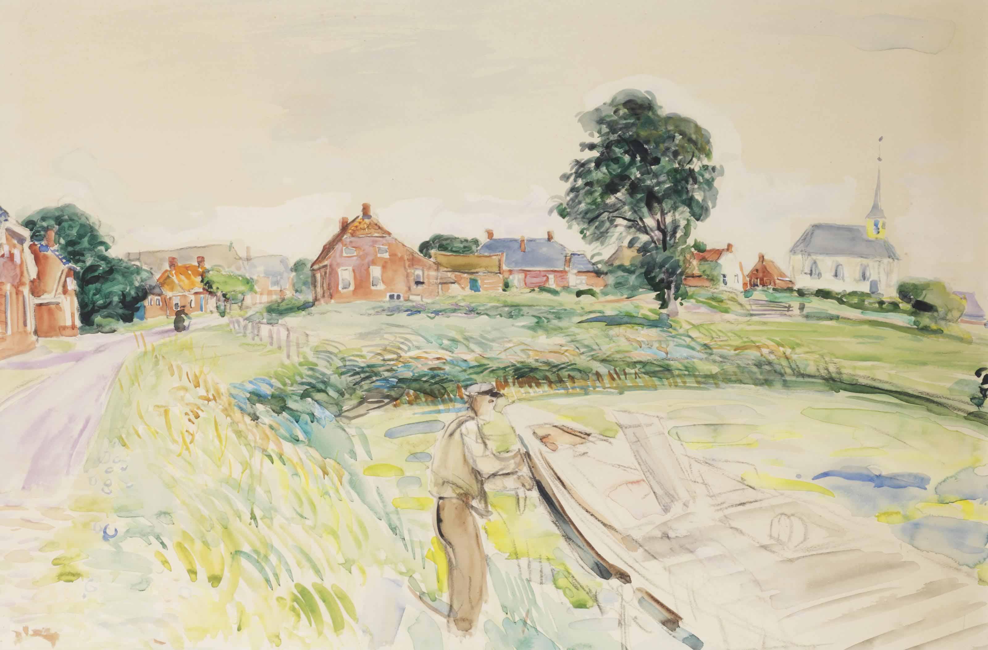 Johan Dijkstra - A View Of Stitswerd, Groningen