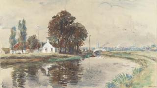 Johan Dijkstra - Blauwborgje With Groningen In The Distance