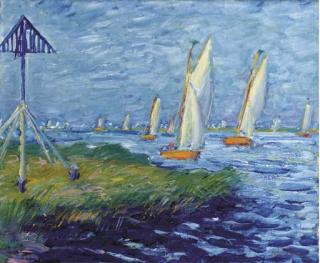 Johan Dijkstra - Boats on a lake