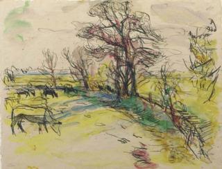 Johan Dijkstra - Cows in a landscape, Groningen