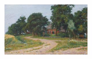 Johan Dijkstra - Farmhouse \'De Groene Wierde\' near Eekwerd