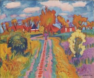 Johan Dijkstra - Farms In A Groningen Landscape (Recto); A Portrait Of A Young Lady (Verso)