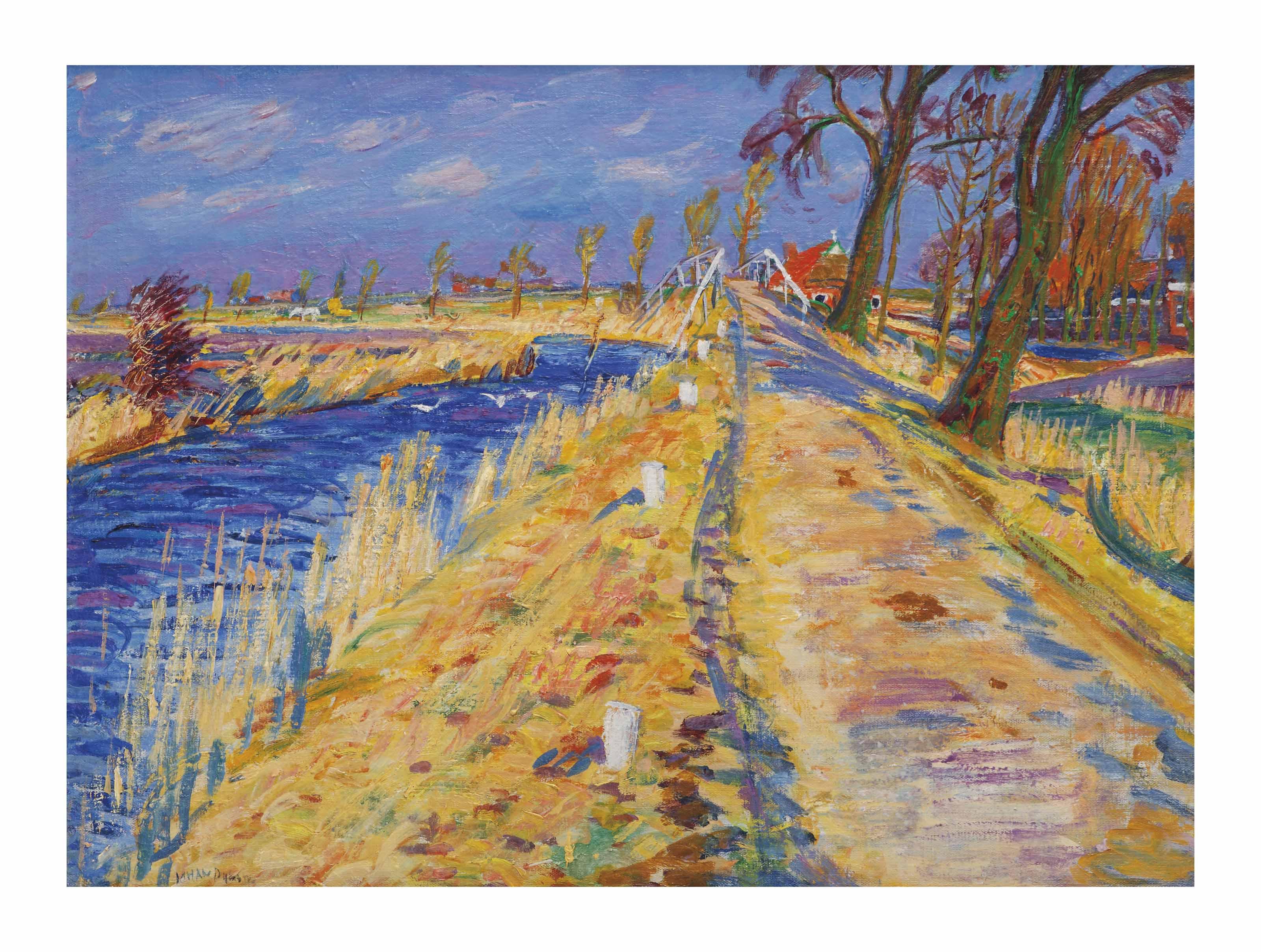 Johan Dijkstra - Landscape near Onderdendam (recto); Ameland (verso)