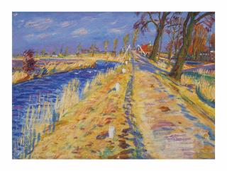 Johan Dijkstra - Landscape near Onderdendam (recto); Ameland (verso)