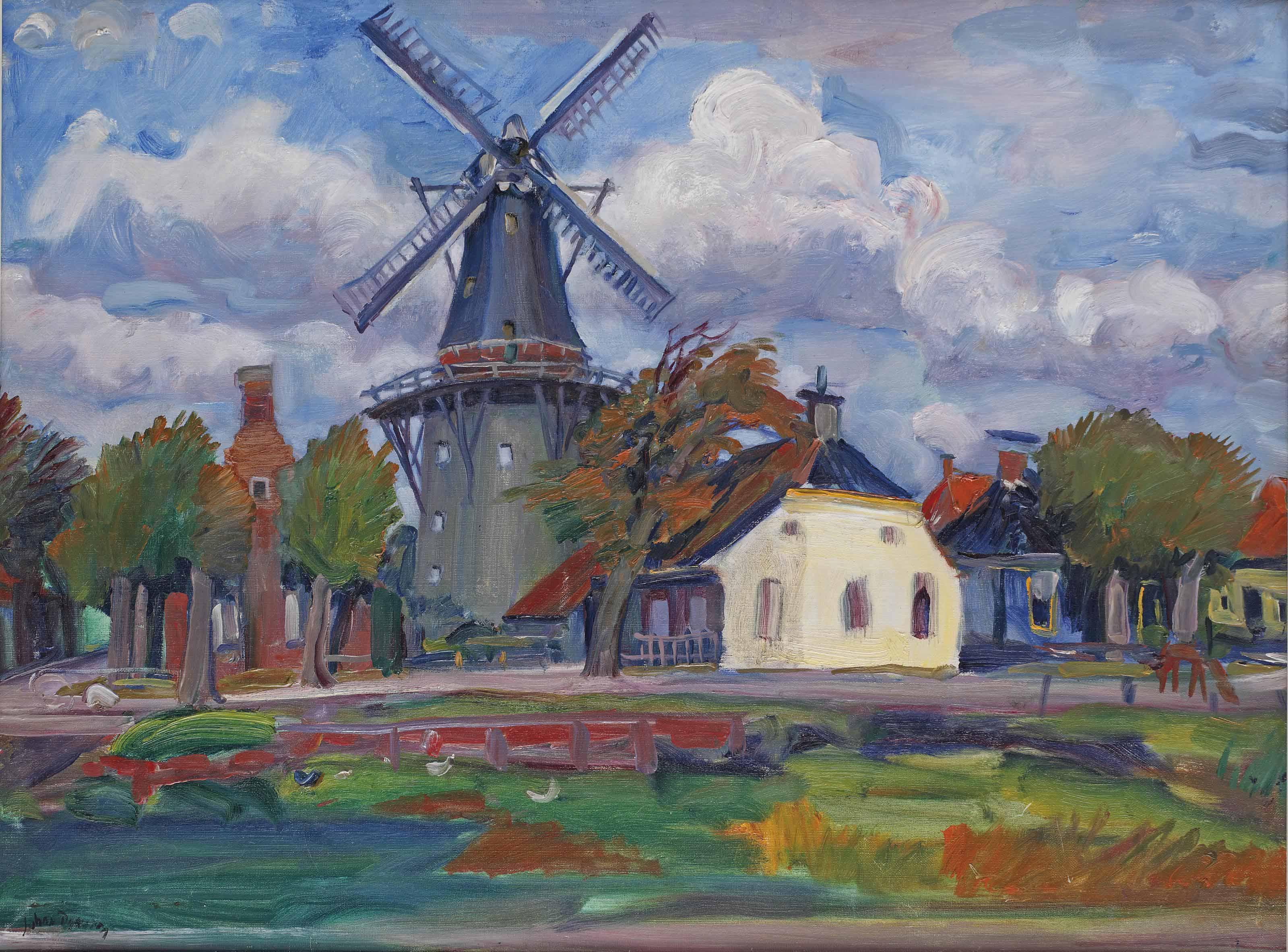 Johan Dijkstra - View On Noorderhogebrug, Groningen