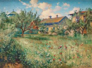 Johan Ericson - A summer garden, Marstrand