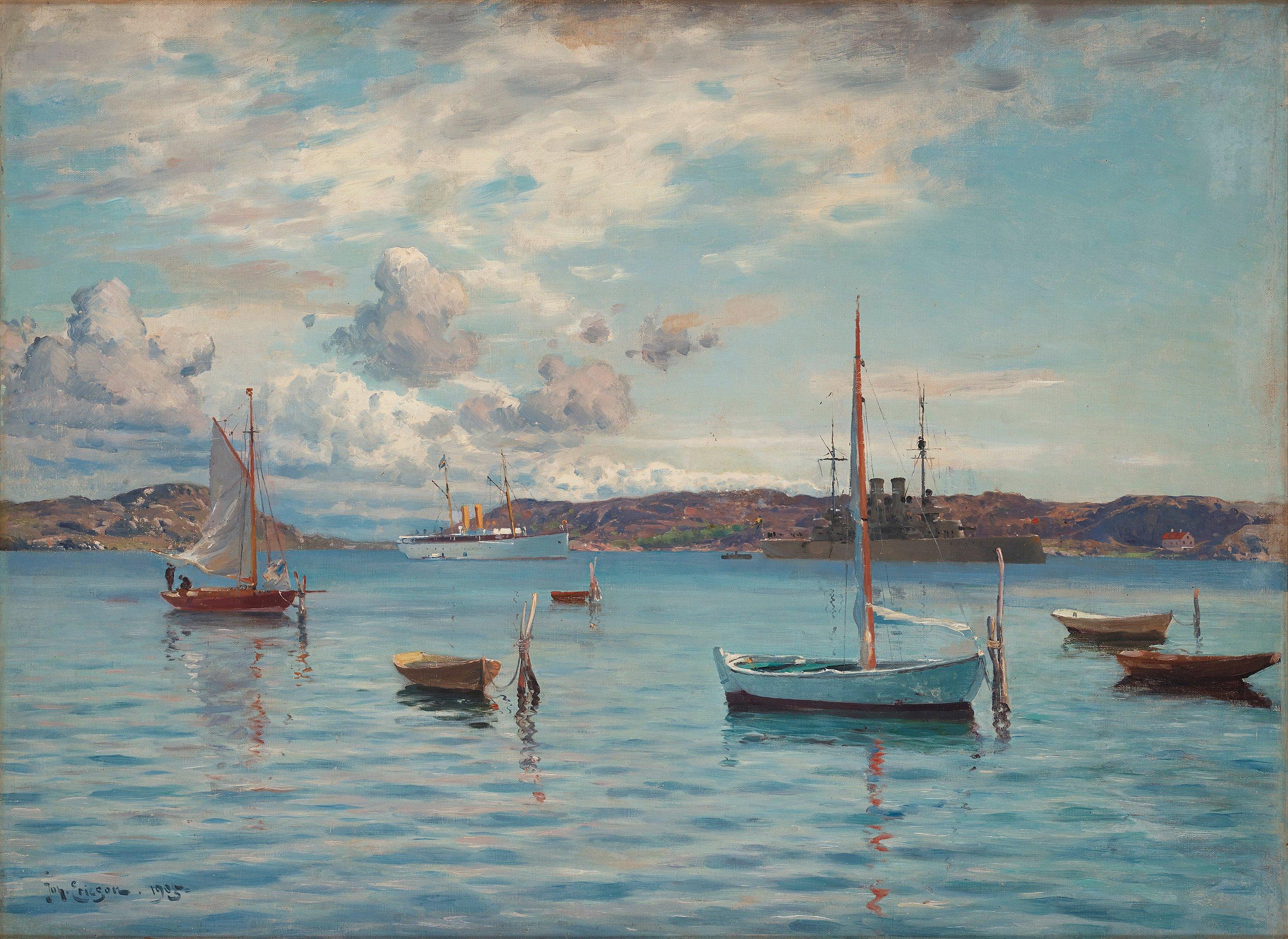 Johan Ericson - View from Marstrand, Albrektsunds canal