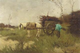 Johan Frederik Cornelis Scherrewitz - A woodcutter at work