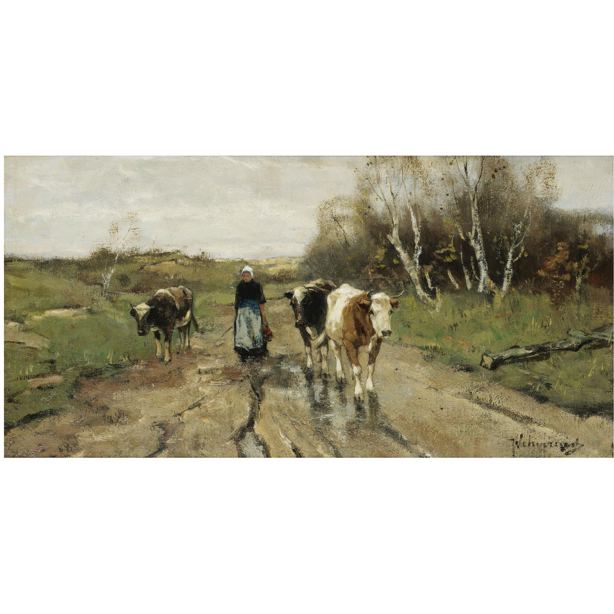 Johan Frederik Cornelis Scherrewitz - Dutch Changing Pastures