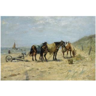 Johan Frederik Cornelis Scherrewitz - Dutch On The Beach