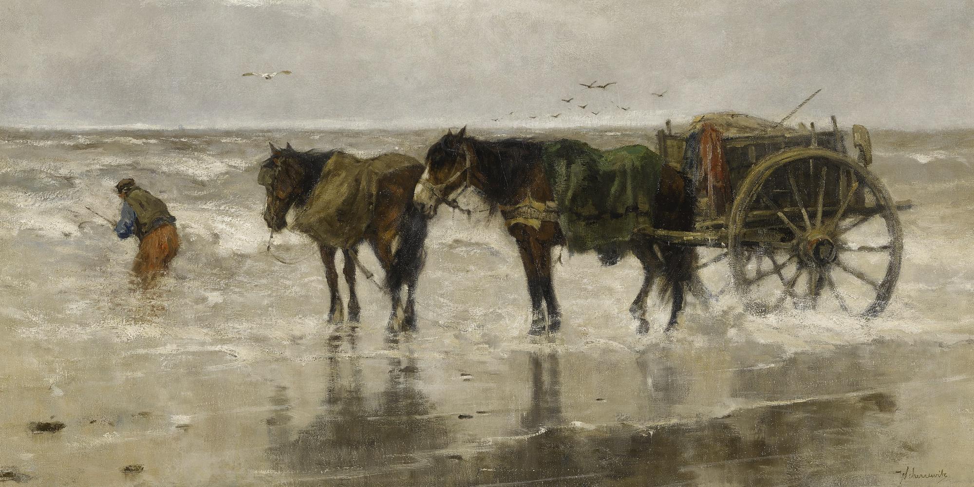 Johan Frederik Cornelis Scherrewitz - Dutch The Shell Fisher 