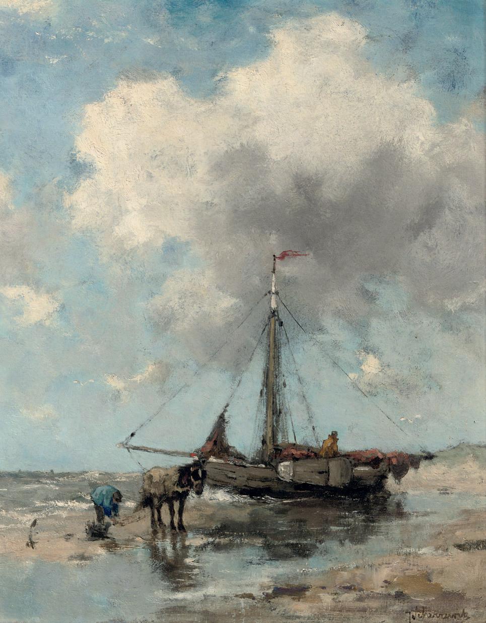 Johan Frederik Cornelis Scherrewitz - On the beach