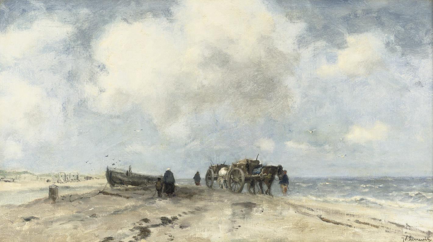 Johan Frederik Cornelis Scherrewitz - On the beach