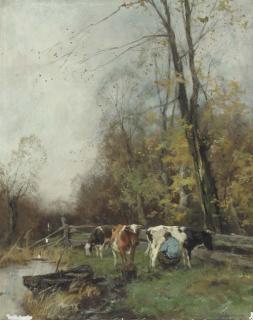 Johan Frederik Cornelius Scherrewitz - Milking time