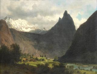 Johan Fredrik Eckersberg - A view of Romsdalshorn, Norway